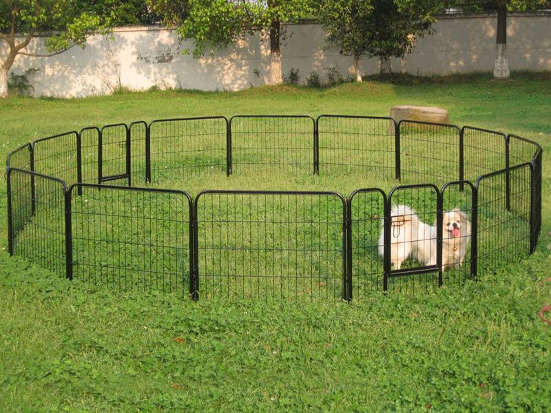 Pet Cage with Good Ventilation and Visibility, Easy Cleaning, Durable Dog Pen Round 1