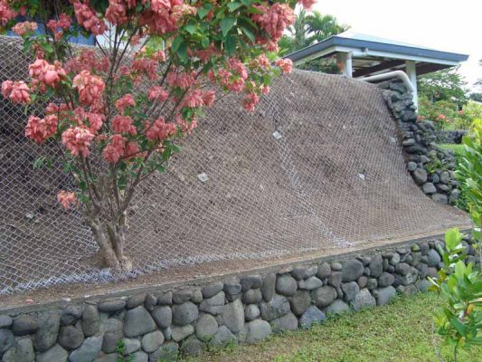 25m -PVC Coated Chain Link Fence Chain Link Fence Slope Protection 533x400